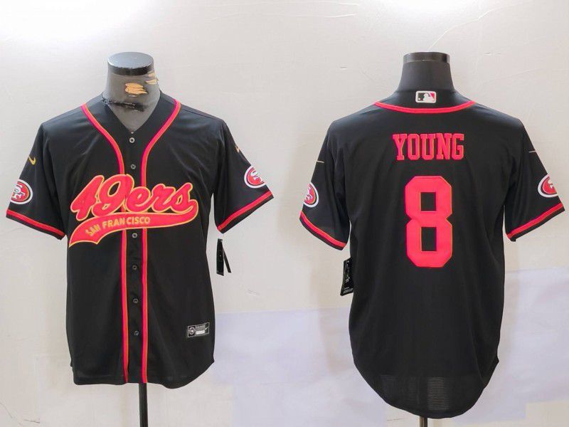 Men San Francisco 49ers #8 Young Black gold Joint Name 2024 Nike Limited NFL Jersey style 1->san francisco 49ers->NFL Jersey